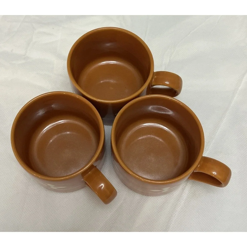Vtg Pottery Barn Dune Persimmon Mug Cup Saucer Coffee Tea MCM Boho Replacement